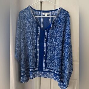 JohnPaulRichard Blue Patterned Blouse